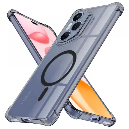 Husa Techsuit Shockproof Clear MagSafe pentru Honor 400 Pro, Neagra