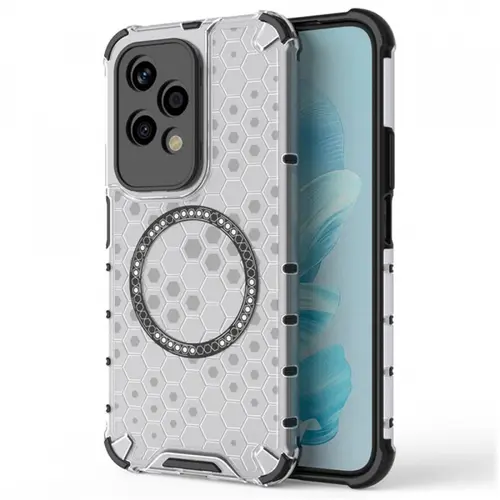 Husa MagSafe pentru Honor 200 Lite, Techsuit, HoneyComb Shield, Alba
