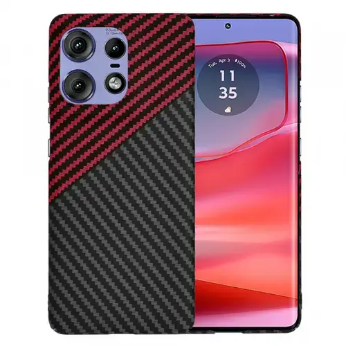Husa Techsuit Carbonite FiberShell Vortex pentru Motorola Edge 50 Pro, Rosu