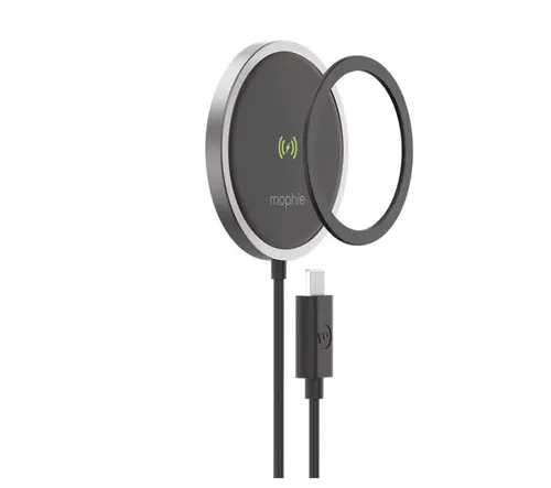 Incarcator wireless 15W Mophie Snap compatibil MagSafe, negru
