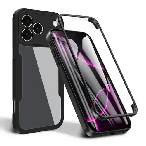 Husa Techsuit ColorVerse 360 pentru Apple iPhone 17 Pro, Neagra