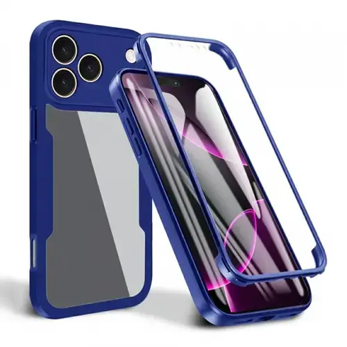 Husa Techsuit ColorVerse 360 pentru Apple iPhone 17 Pro, Albastru