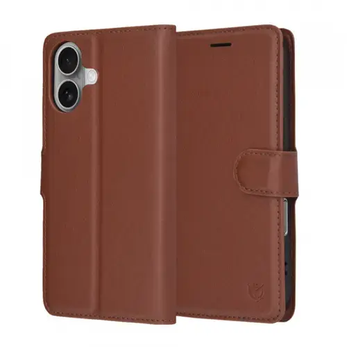 Husa Techsuit Leather Folio pentru Apple iPhone 17, Maro