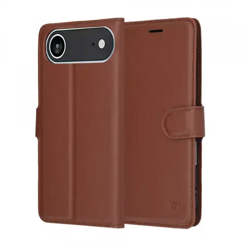 Husa Techsuit Leather Folio pentru Apple iPhone Air, Maro