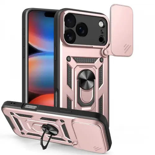 Husa Techsuit CamShield pentru Apple iPhone 17 Pro, Roz