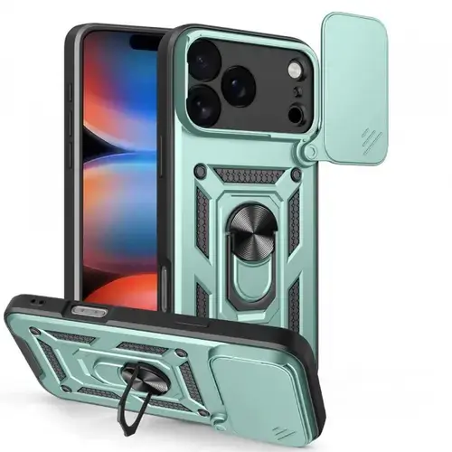 Husa Techsuit CamShield pentru Apple iPhone 17 Pro, Verde