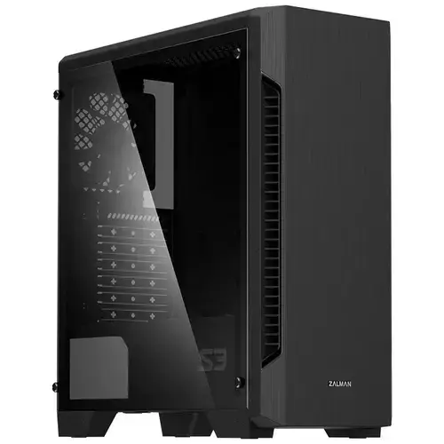 Carcasa Zalman S3 TG, Middle Tower, Tempered glass, Negru
