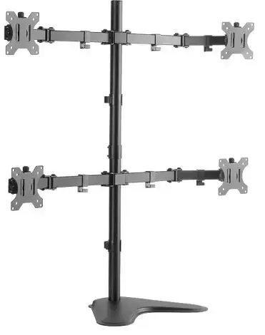 Suport birou Logilink pentru 4 monitoare 13inch-32inch, Negru