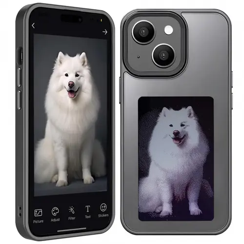 Husa pentru Apple iPhone 15, Techsuit, SmartScreen NFC, Neagra