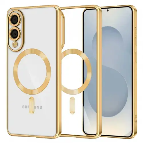 Husa MagSafe pentru Samsung Galaxy S25 Edge S937, Techsuit, Luxury Crystal, Aurie