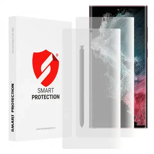 Folie de protectie Ecran Smart Protection Premium Classic pentru Samsung Galaxy S22 Ultra 5G S908, Plastic, Set 2 bucati