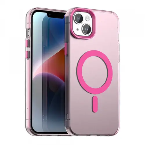 Husa MagSafe pentru Apple iPhone 14, Techsuit, CandyCase, Roz
