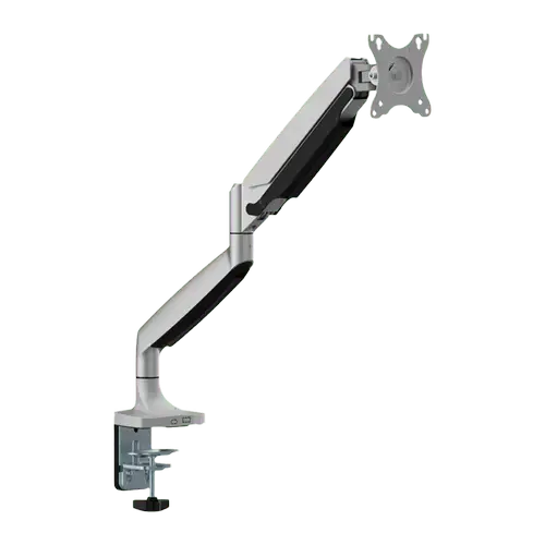 Suport birou 1 monitor Serioux MM82-C012, gas spring, 17″-45″, 16kg, Argintiu