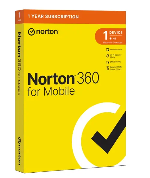 Antivirus Norton 360 Mobile, 1 An, 1 Dispozitiv, 1 Utilizator