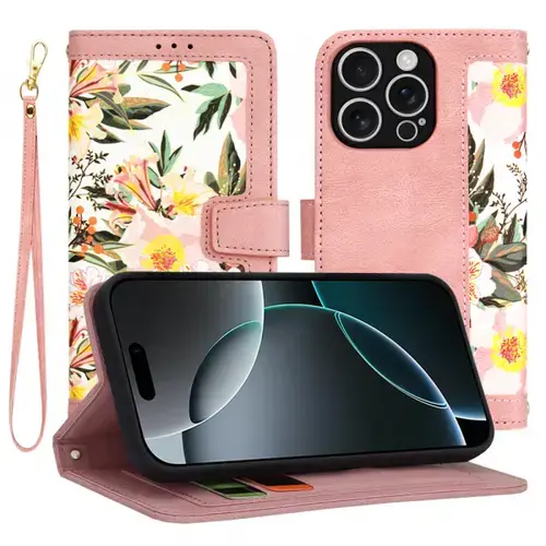 Husa pentru Apple iPhone 16 Pro, Techsuit, FlipCraft, Roz