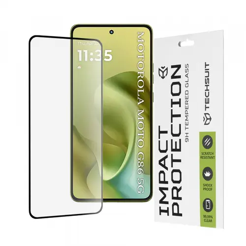 Folie de protectie Ecran Techsuit pentru Motorola Moto G86, Sticla Securizata, Full Glue, 111D