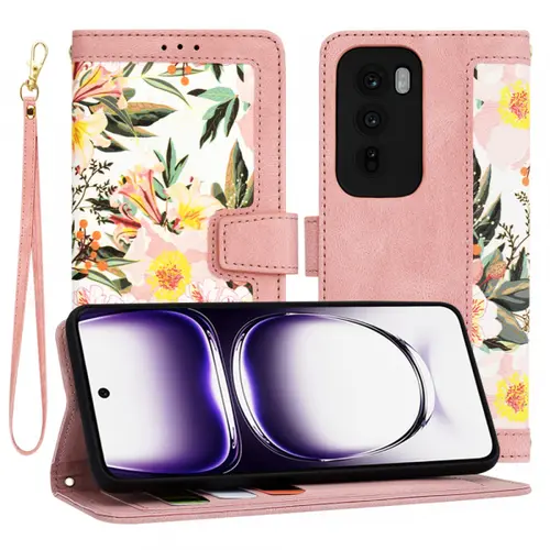 Husa pentru Oppo Reno12, Techsuit, FlipCraft, Roz