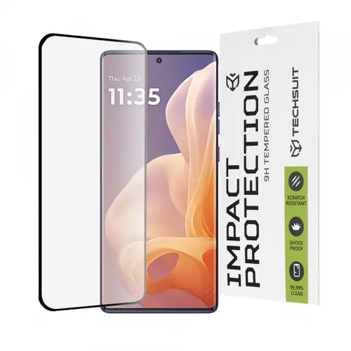 Folie de protectie Ecran Techsuit pentru Motorola Moto G85, Sticla Securizata, Full Glue, 111D