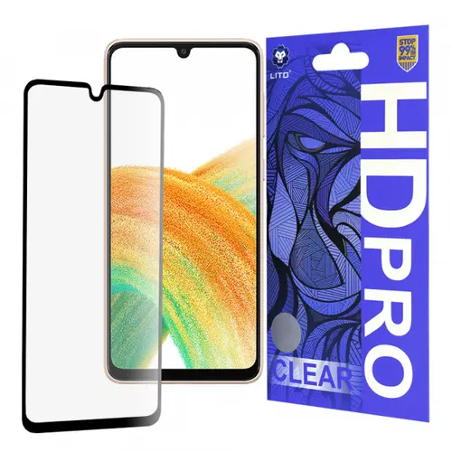 Folie de protectie Ecran Lito HD Pro Clear pentru Samsung Galaxy A33 5G A336, Sticla Securizata, Full Glue
