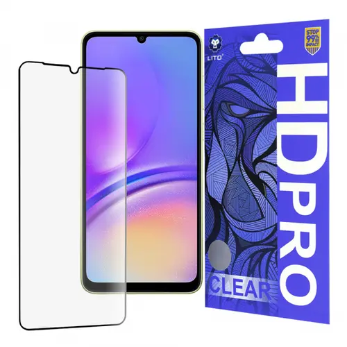 Folie de protectie Ecran Lito HD Pro Clear pentru Samsung Galaxy A05 A055, Sticla Securizata, Full Glue