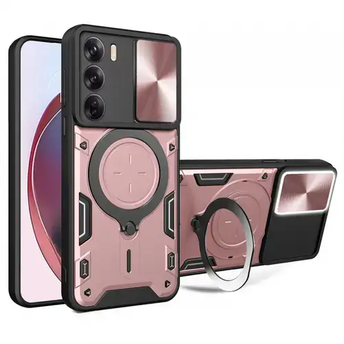 Husa pentru Oppo Reno12, Techsuit, CamGuard Pro, Roz Aurie