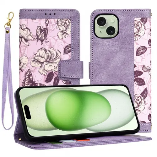 Husa pentru Apple iPhone 15 Plus, Techsuit, FlipCraft, Mov