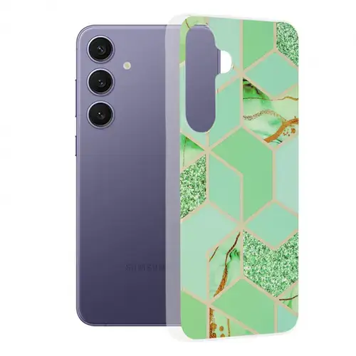 Husa pentru Samsung Galaxy S24+ S926, Techsuit, Marble, Verde