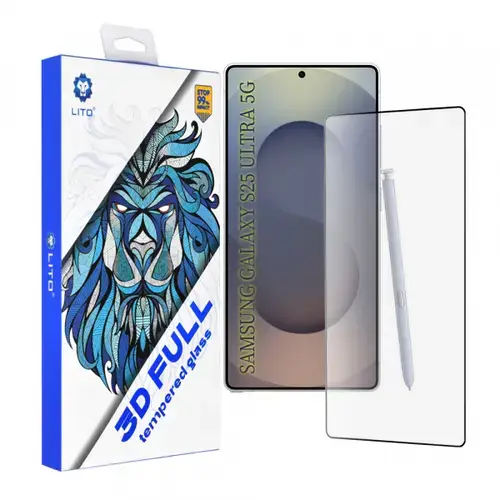 Folie de protectie Ecran Lito pentru Samsung Galaxy S25 Ultra S938, Sticla Securizata, Full Glue, 3D