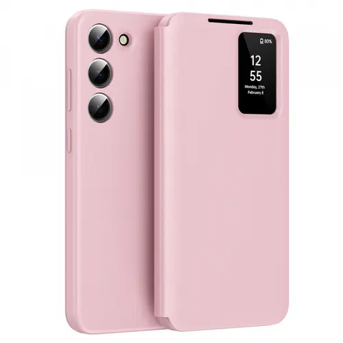 Husa pentru Samsung Galaxy S23+ S916, Techsuit, SmartView, Roz