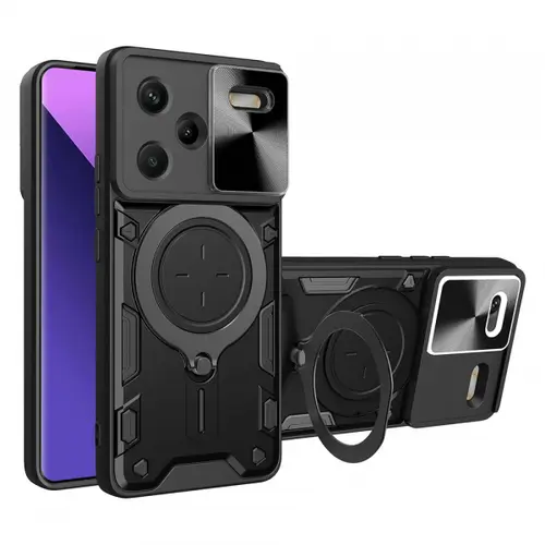 Husa pentru Xiaomi Redmi Note 13 Pro+, Techsuit, CamGuard Pro, Neagra