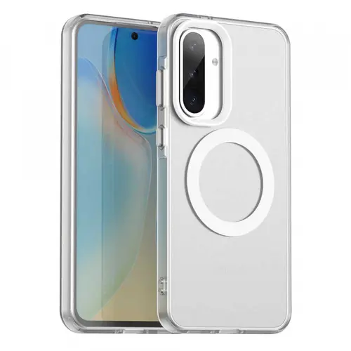 Husa MagSafe pentru Samsung Galaxy A56 A566, Techsuit, CandyCase, Alba