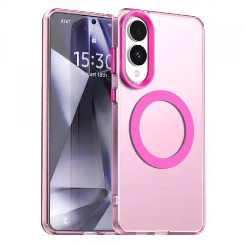 Husa MagSafe pentru Samsung Galaxy S25 Edge S937, Techsuit, CandyCase, Roz
