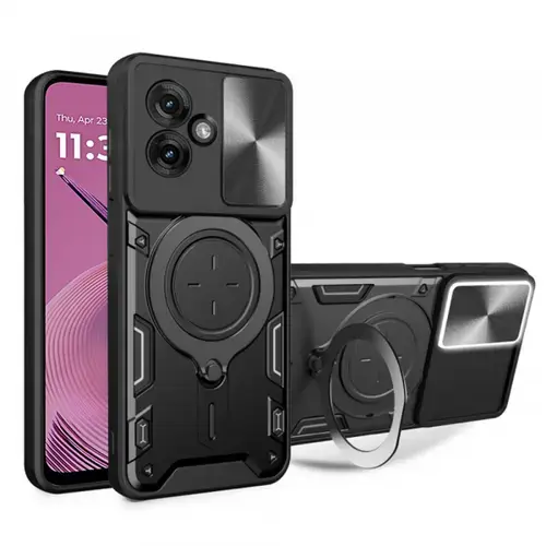 Husa pentru Motorola Moto G55, Techsuit, CamGuard Pro, Neagra