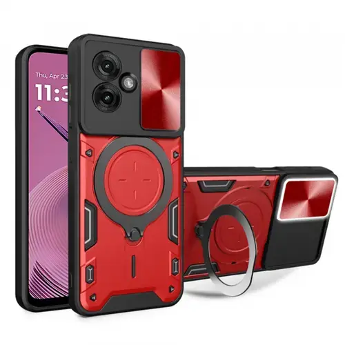 Husa pentru Motorola Moto G55, Techsuit, CamGuard Pro, Rosie