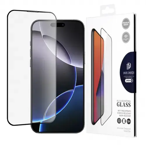 Folie de protectie Ecran DUX DUCIS pentru Apple iPhone 16 Pro Max, Sticla Securizata, Edge Glue