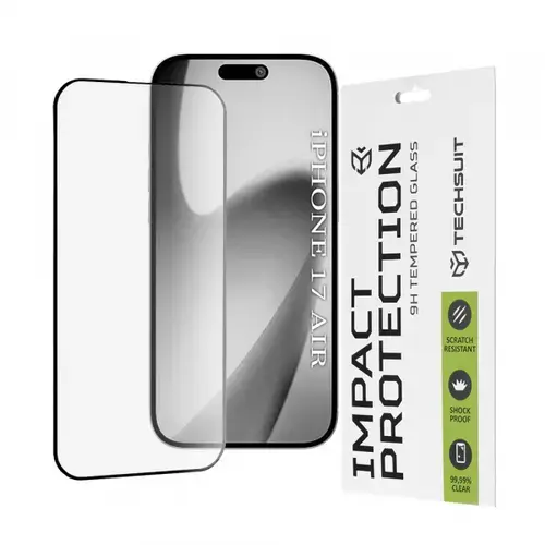 Folie de protectie Ecran Techsuit pentru Apple iPhone Air, Sticla Securizata, Full Glue, 111D