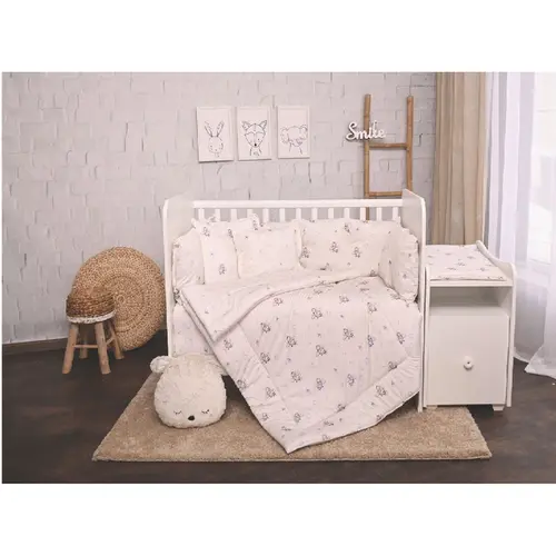 Set lenjerie pat 8 piese Lorelli Trend Blue Aeroplane, bumbac ranforce