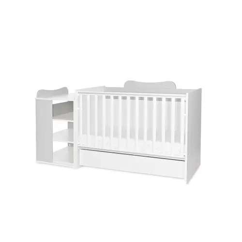 Patut modular multifunctional Lorelli Multi, 5 configurari diferite, 190 x 72 cm, Alb