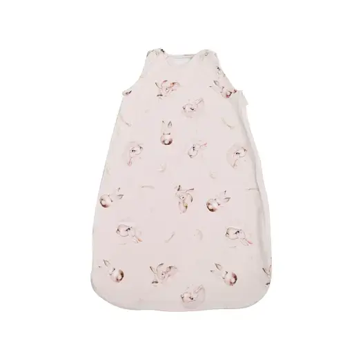 Sac de dormit de vara Lorelli Beige Bunnies, 95 cm, bumbac ranforce