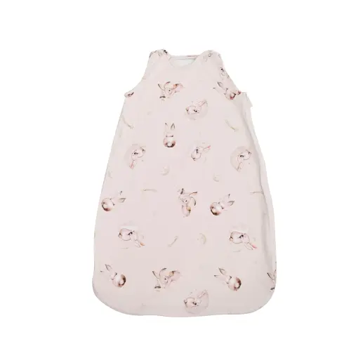 Sac de dormit de vara Lorelli Beige Bunnies, 95 cm, bumbac ranforce