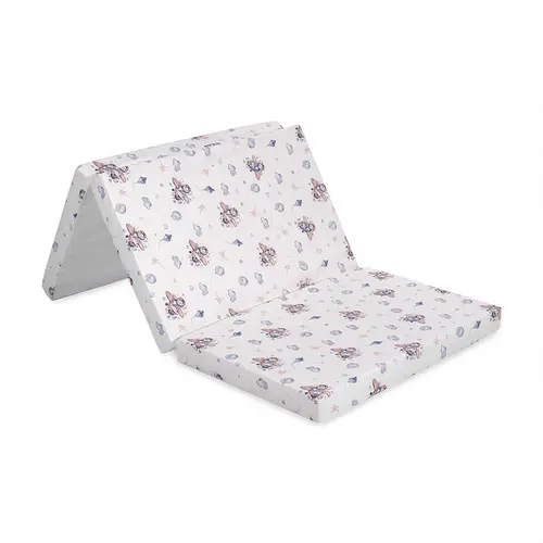 Saltea pliabila de voiaj Lorelli Blue, 60 x 120 x 5 cm, spuma elastica non alergica si non-toxica, husa detasabila si lavabila, pliere compacta, geanta transport