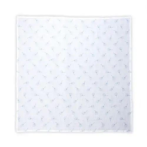 Scutec pled muselina Lorelli Aquatic Floral, Bumbac, Antialergenic, 80 x 80 cm