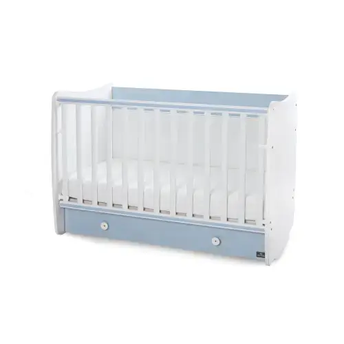 Patut balansoar Lorelli Dream White Baby Blue,  60 x 120 cm, transformabil