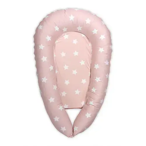 Baby Nest 3 in 1, Lorelli, 110 x 70 x 15 cm, husa bumbac ranforce, Pale Blush