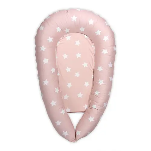 Baby Nest 3 in 1, Lorelli, 110 x 70 x 15 cm, husa bumbac ranforce, Pale Blush