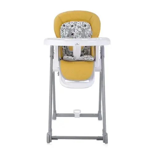 Scaun de masa Lorelli Party, reglabil, cadru din aluminiu, Lemon Curry Leather