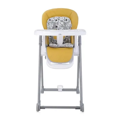 Scaun de masa Lorelli Party, reglabil, cadru din aluminiu, Lemon Curry Leather