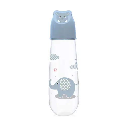 Biberon Animals Lorelli, 250 ml, capac decorat, 0 luni+, Moonlight Blue