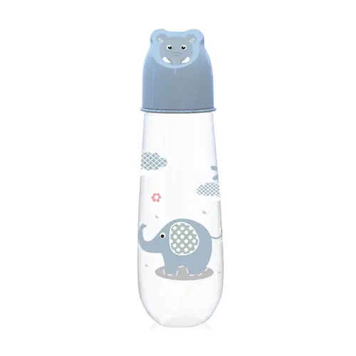 Biberon Animals Lorelli, 250 ml, capac decorat, 0 luni+, Moonlight Blue