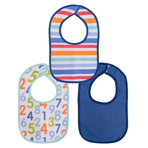 Set 3 bavete bumbac si peva Lorelli, 30 x 19 cm, inchidere cu banda velcro
